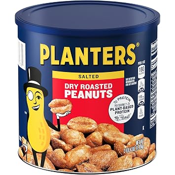 PLANTERS Salted Dry Roasted Peanuts, 52 oz. 6-Pack