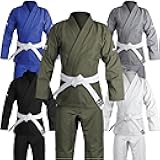 Hawk Sports Brazilian Jiu Jitsu Gi for Men and Women with Jacket, Pants, and White Belt for Martial Arts Training
