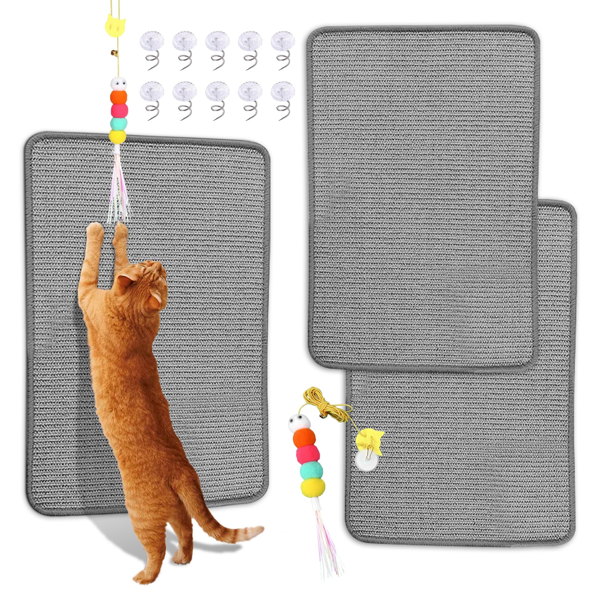 Cat Scratching Mat Sisal, 2 Packs Natural Sisal Fabric 23.6