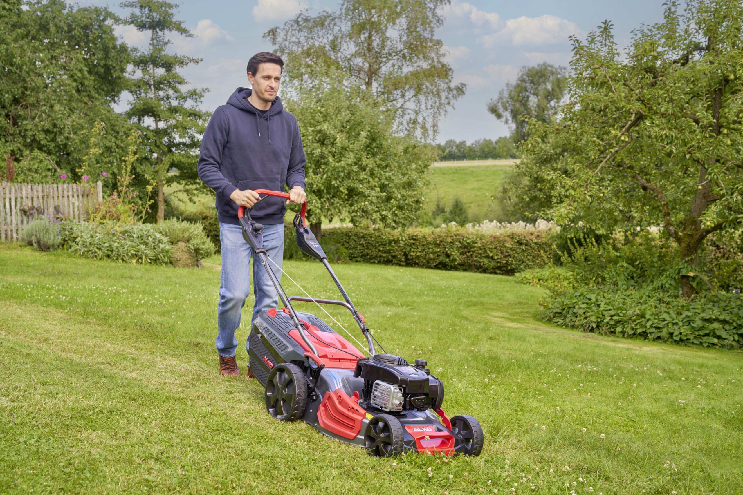 AL-KO Kosiarka spalinowa Premium 524 VS-B, szerokość cięcia 51 cm, moc silnika 2,3 kW, bezstopniowy napęd na koła, funkcja 4INONE, do trawników do 1800 m²