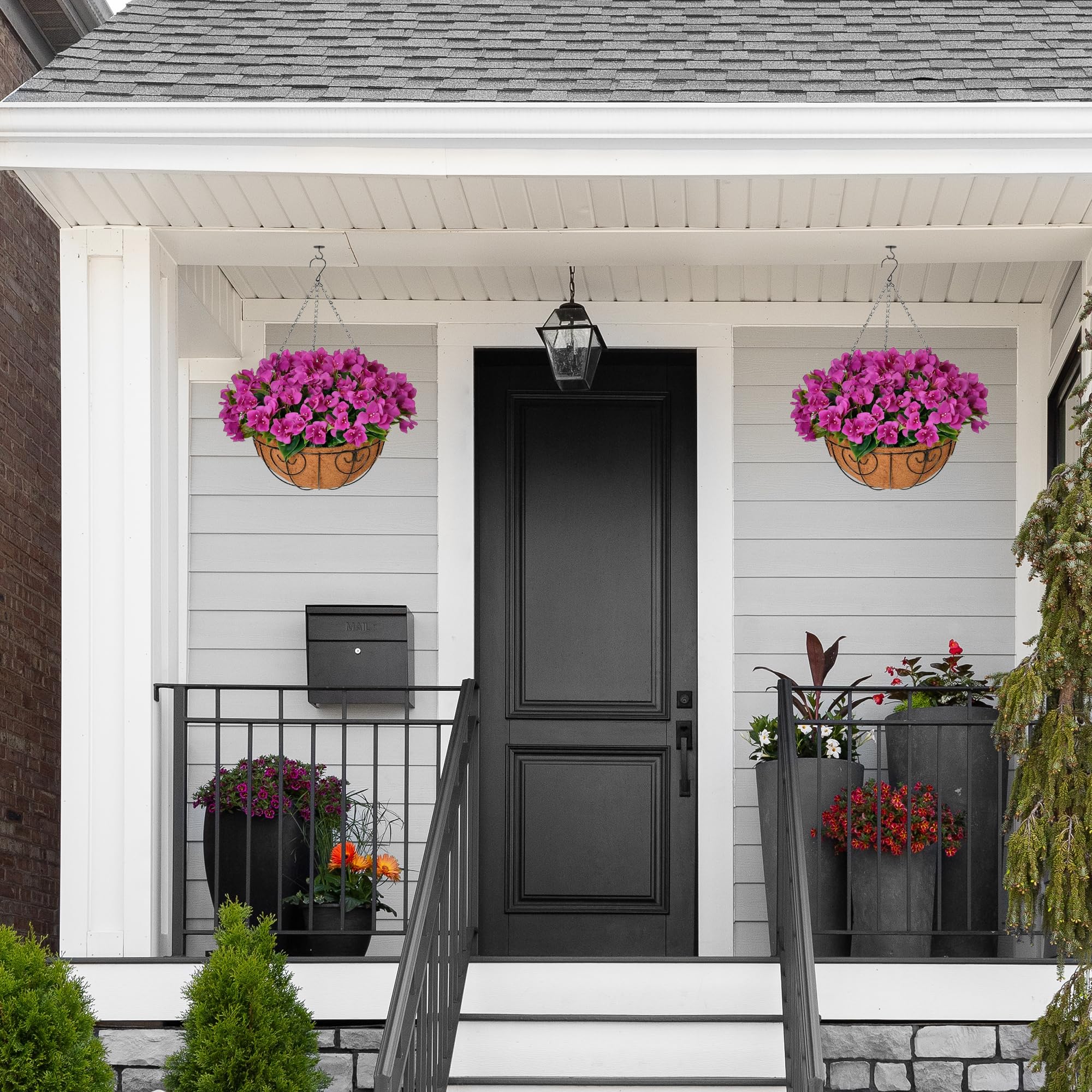 ARTIFICIALE PLASTICA FINTO IN Vaso Fiori Pianta Esterno Casa Giardino Decoro EUR 7,26 - IT - Foto 7