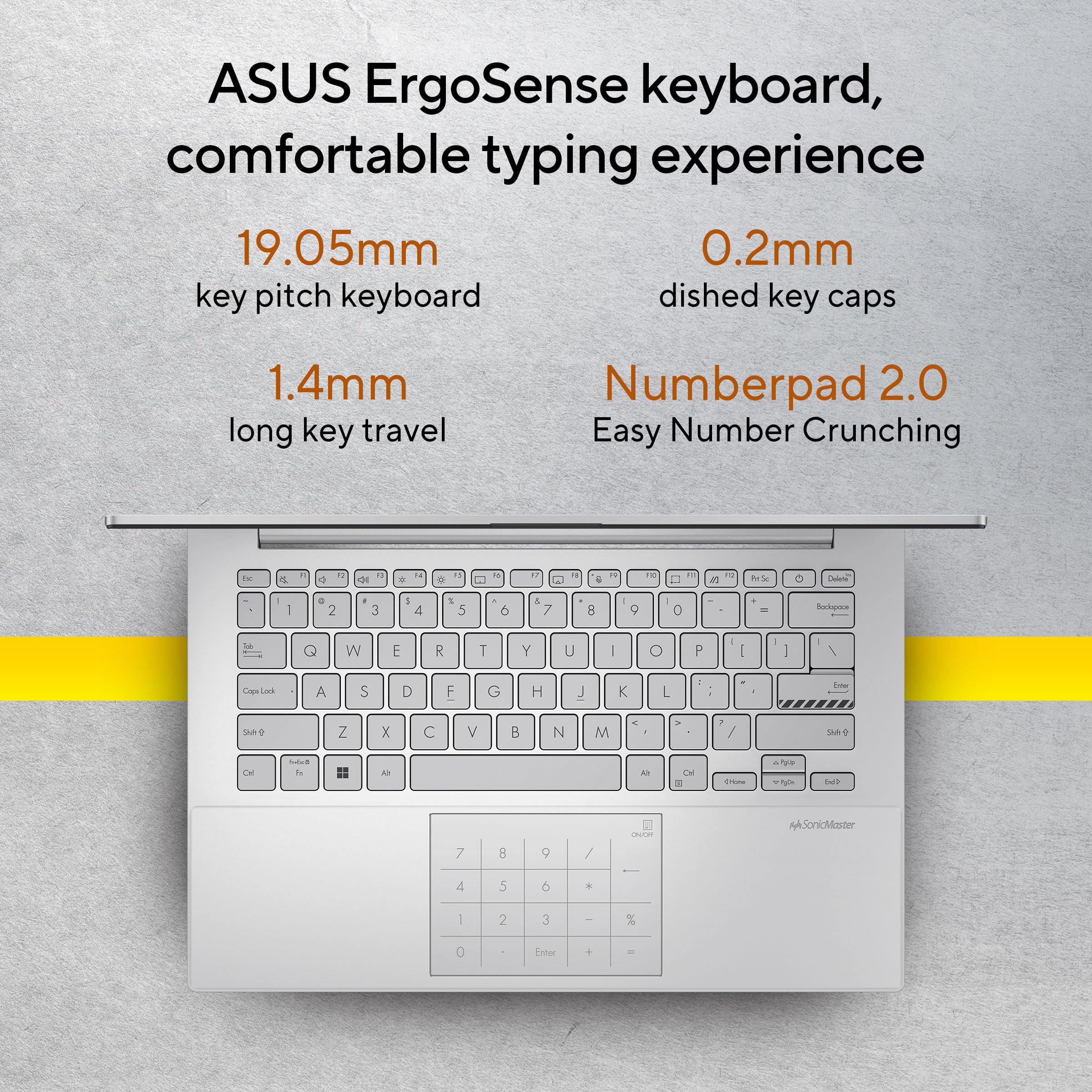 ASUS Vivobook Go 14 (2026),AMD Ryzen 3 30 Processor,AMD Radeon iGPU,8GB RAM,512GB SSD,FHD,14" (35.5 cm),Windows 11,M365 Basic(1Y)* Office 2024,Cool Silver,1.38 Kg,E1404FA-EB1224WS,Thin & Light Laptop — Amazon image 4