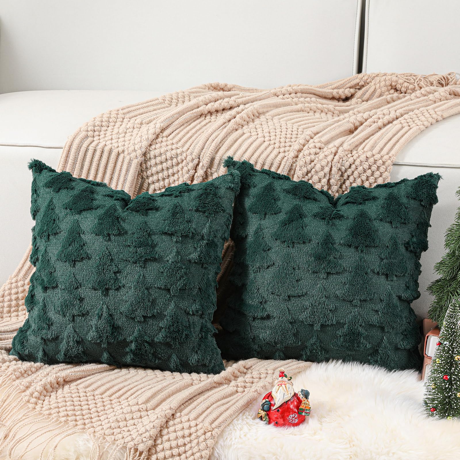 Lewondr Christmas Throw Pillow Cover 18x18 - Image 3