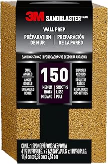 3M 9562 Sandblaster Dual Angle Sanding Sponge, 150-Grit, 150 Grit