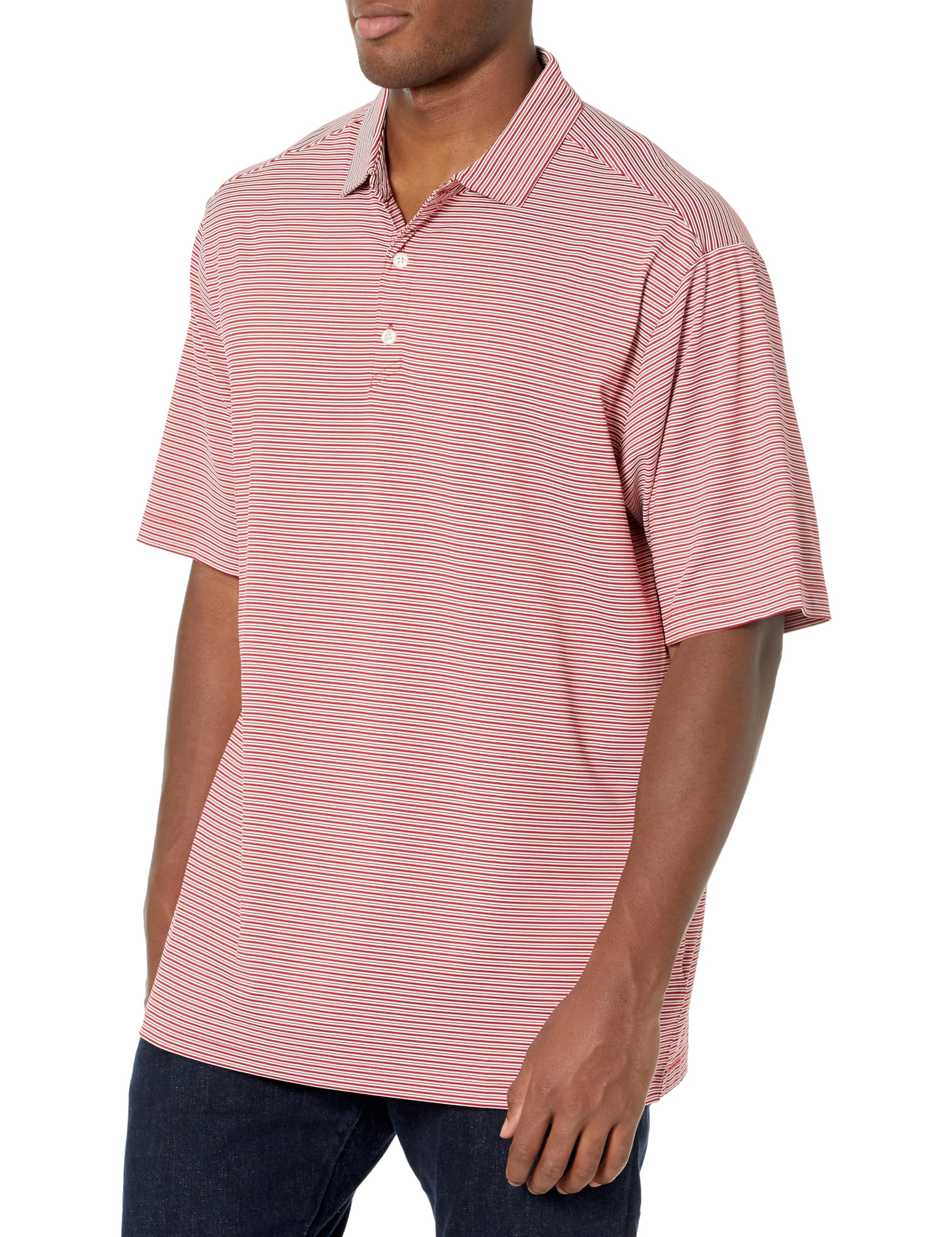 Cutter & Buck Forge Eco Double Stripe Stretch Recycled Mens Big &Tall Polo