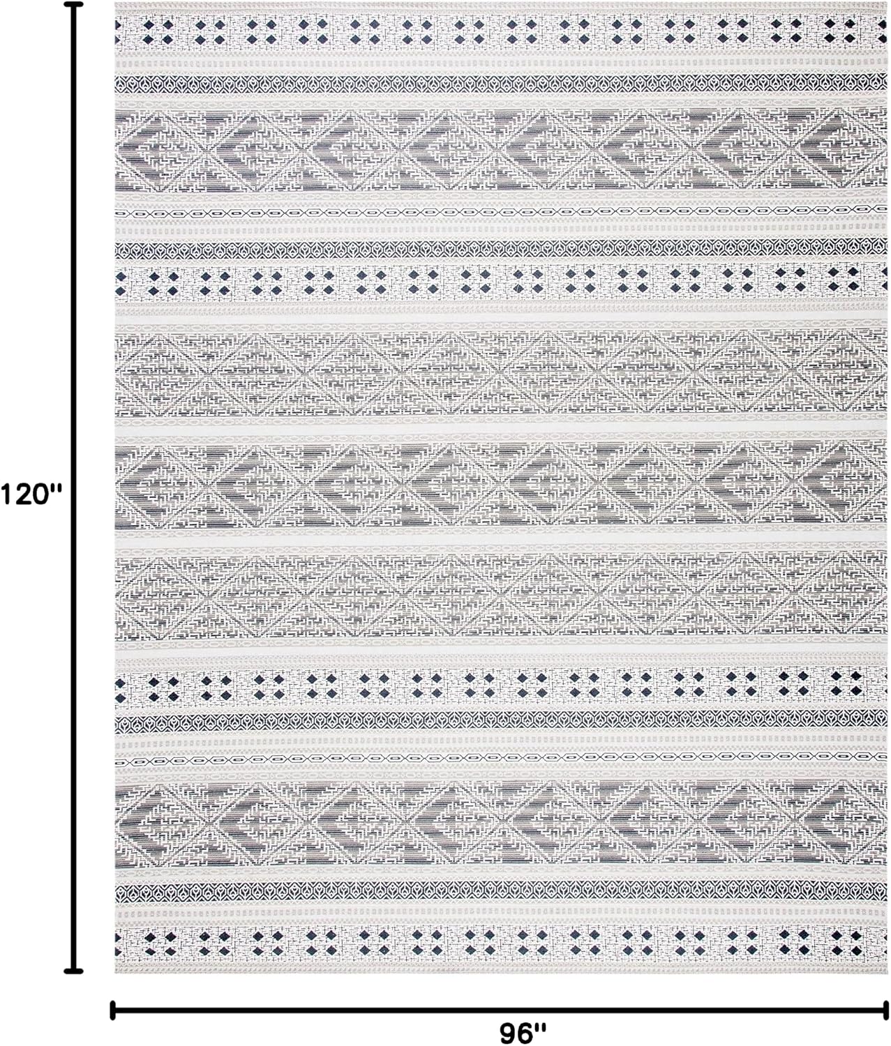 SAFAVIEH Area Rug 8x10 - Classic Vintage Collection - Large - Grey, Handmade, Moroccan Boho Design, Ideal for Living Room, Bedroom, Office, Dining Space (CLV717F)