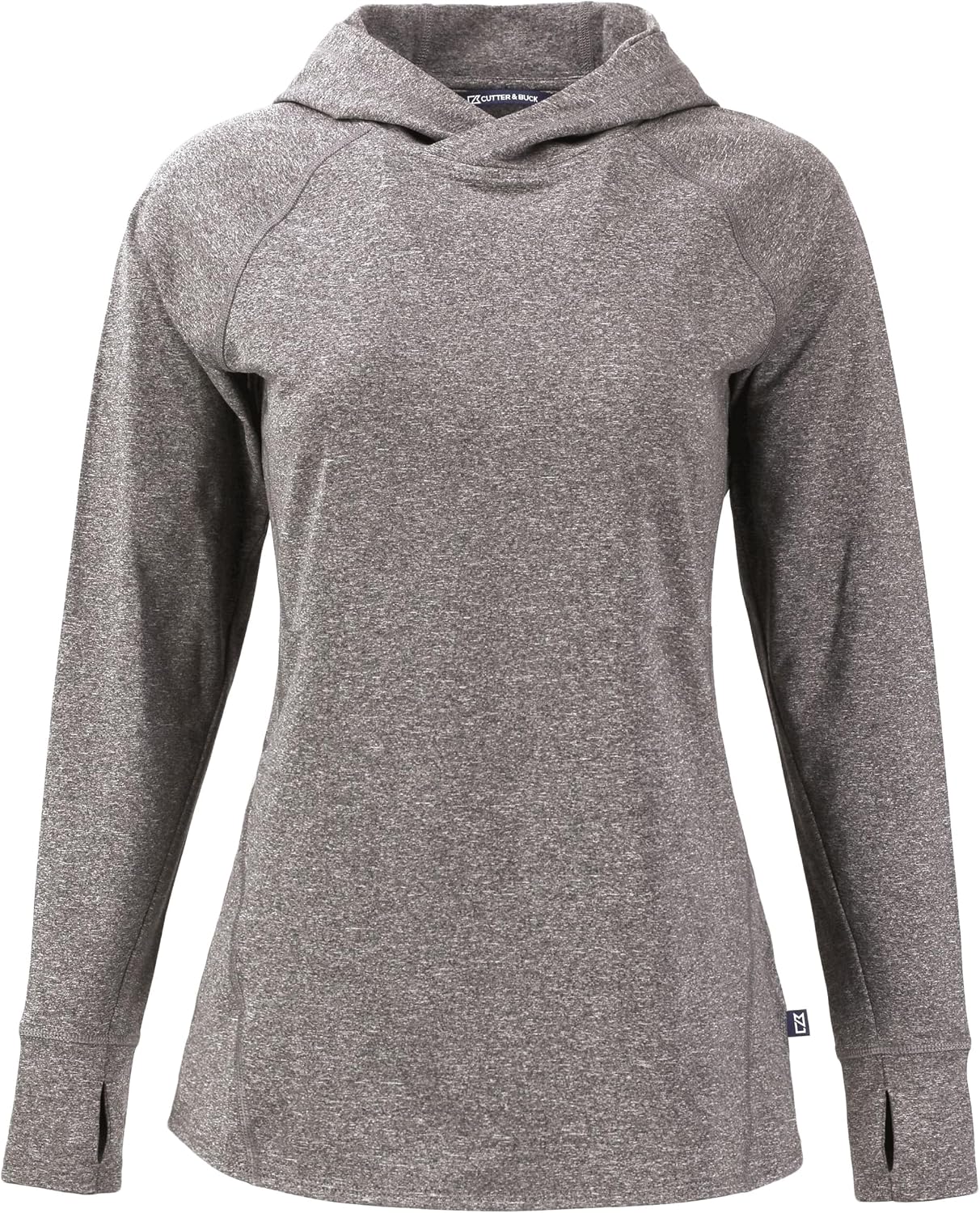 Cutter & Buck Adapt Knit Recycled Womens Heathered Hooded Pullover