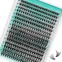 AMZGIRL LASH Individual Lashes 320Pcs 40D Soft Eyelash Extension Individual DIY Eyelash Extension Cluster Lashes for Home Application