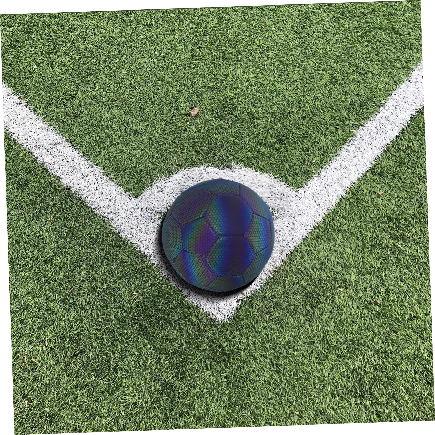 Toyvian Pallone da Calcio Riflettente, Palla da Calcio Luminosa | Allenamento e Partite, Design Distintivo in Gomma Fodera in Butile, Festa Scuola Decor