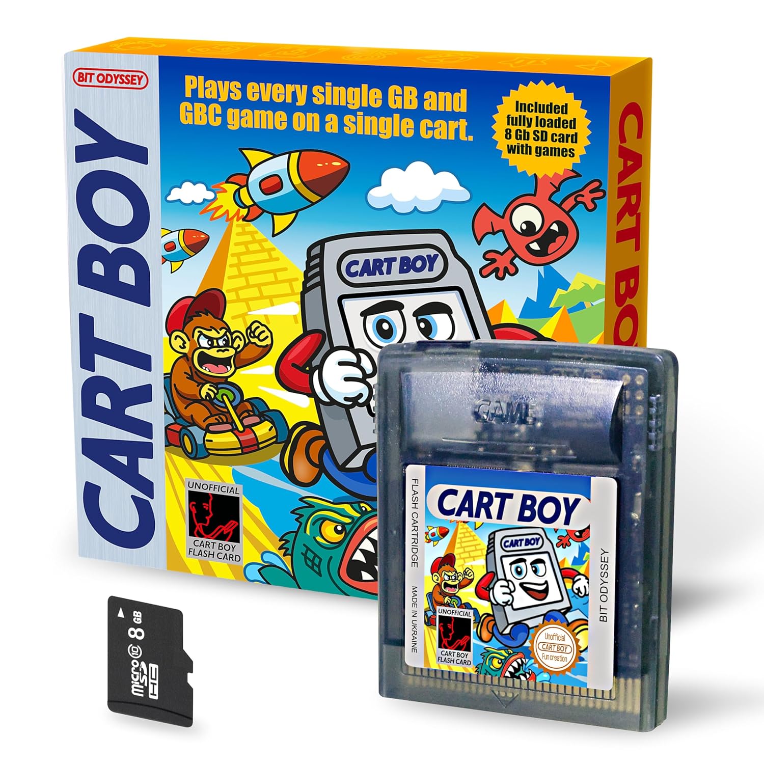 Cart Boy GB Flash Cart For GB and GBC + 8 Gb SD card. Compatitor to Everdrive GB X7. Legacy Collector’s Edition