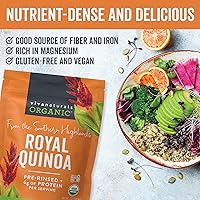 Vista 7 de Viva Naturals Quinoa orgánica, 4 libras – Grano entero prelavado, proteína vegetal, USDA orgánico, sin gluten, sin OMG, vegano, sustituto de arroz