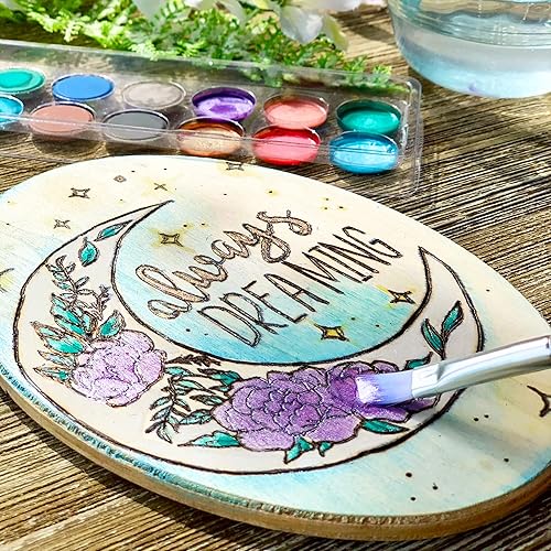 Miniatura 7 de ArtSkills Kit de quema de madera para principiantes kit de arte de grabado de madera de pirografía de lujo con bolígrafo quemador plantillas