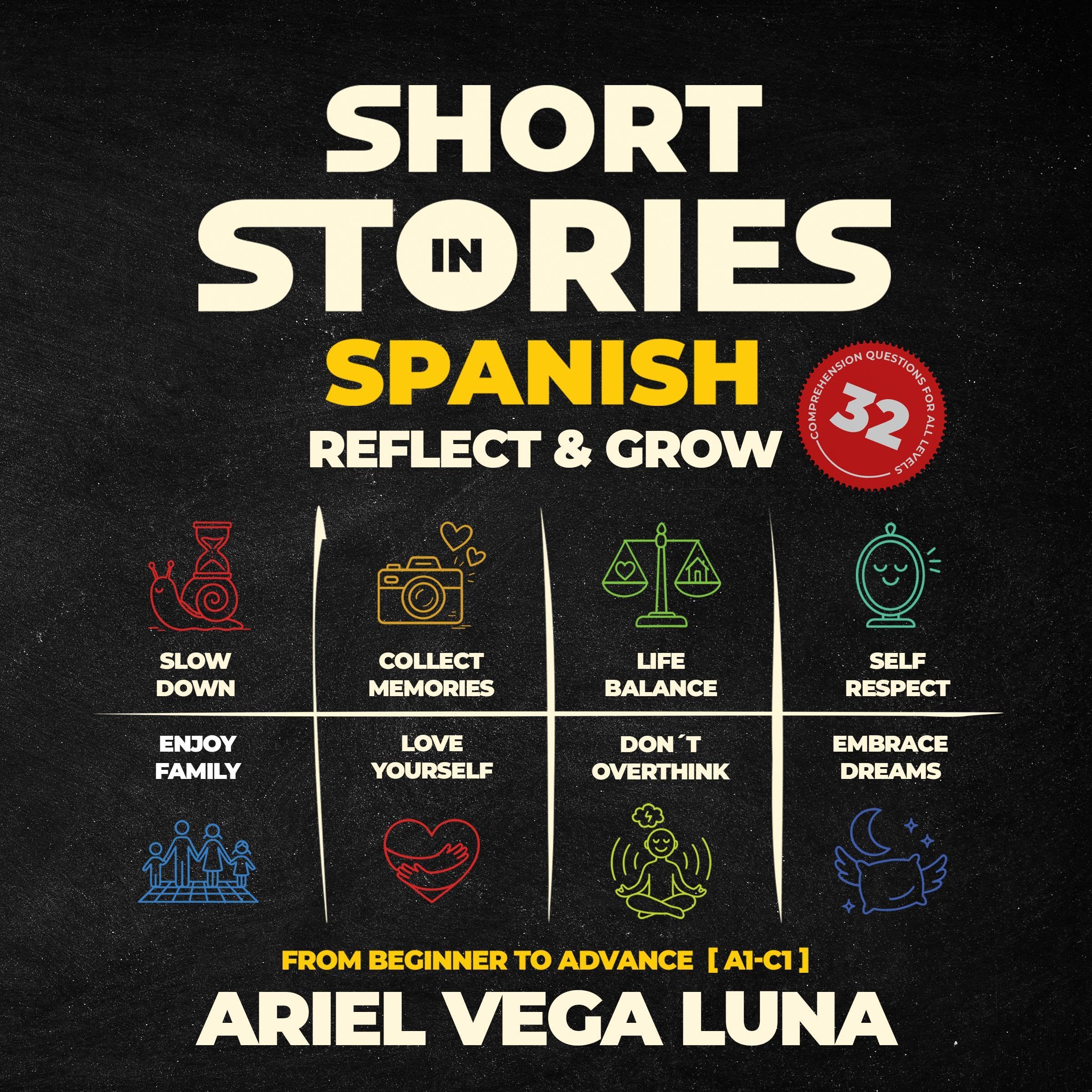 Cover art for Short Stories in Spanish for all Levels to Reflect and Grow