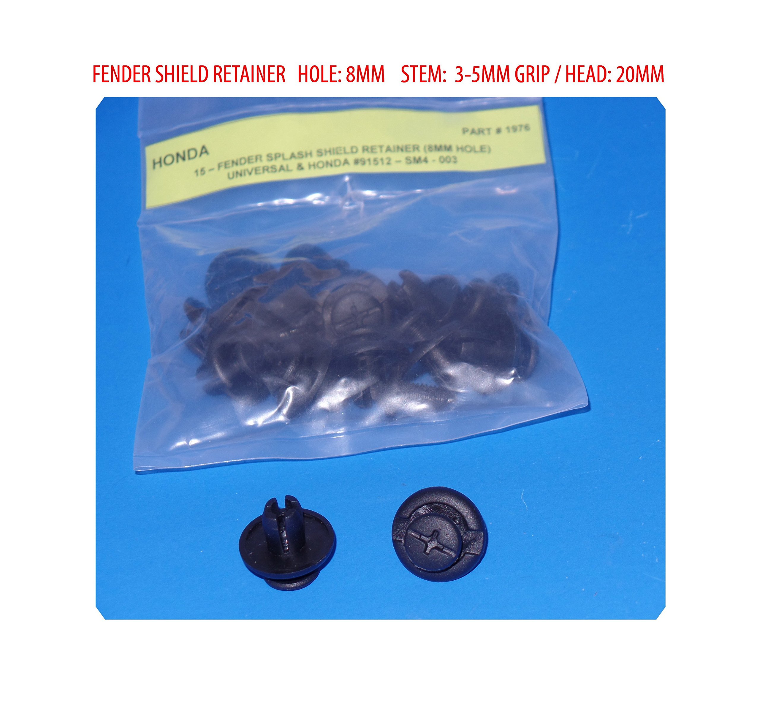 ISUMO 30 Pcs/Pack Nylon Bumper Fender Flare Mud Flaps Guard Fastener Rivet Clips 91512-SM4-003 for Honda Accord Civic CRX Del Sol Prelude Acura Intergra Legend Vigor PHgiveU