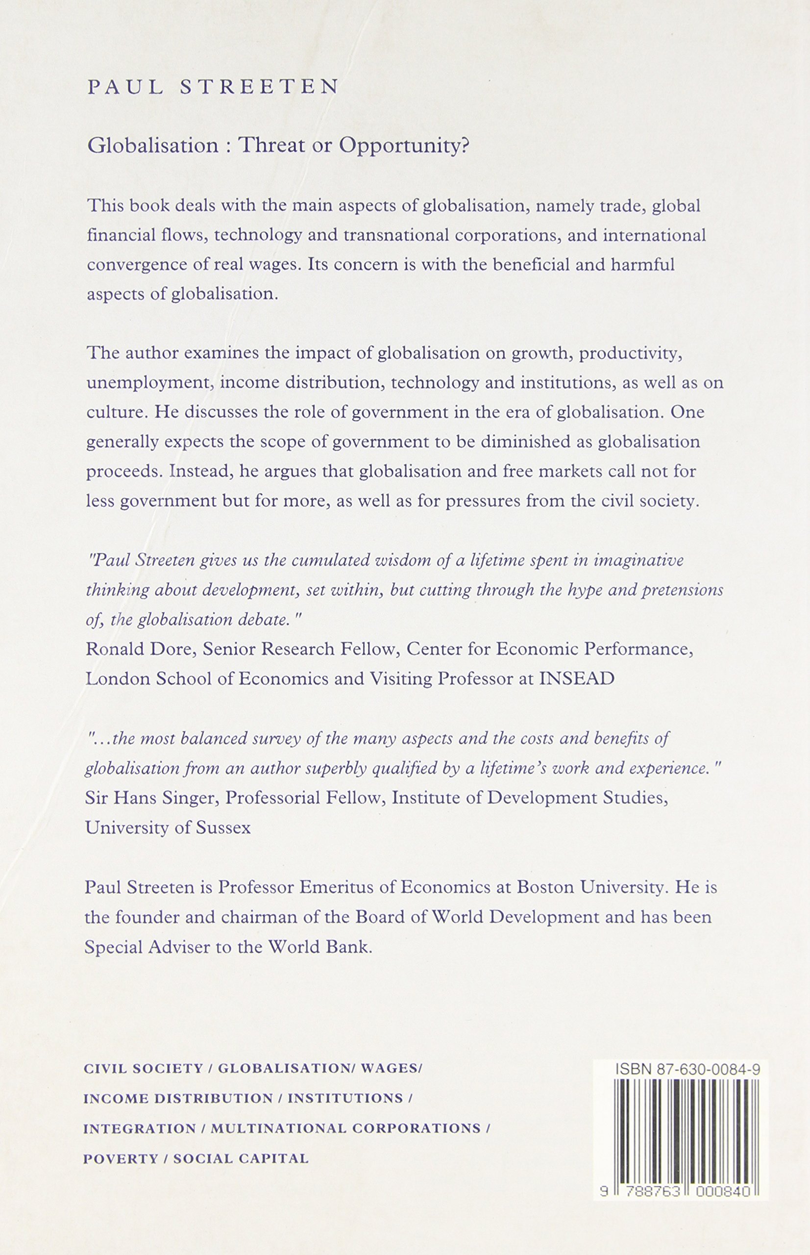 Globalisation: Threat or Opportunity