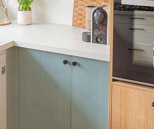 Vista 43 de Papel tapiz de grano de madera negra (3.9 x 393.7 pulgadas, 3.9 in x 32.8 ft, textura de madera en bruto), autoadhesivo, extraíble, impermeable