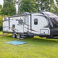 Vista 3 de Camco Práctico tapete con correa, perfecto para picnics, playas, caravanas y excursiones, azul/verde, 60 x 78 pulgadas (42806)