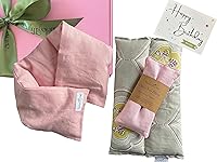 Vista 8 de Juego de regalo de almohadilla térmica para microondas, juego de regalo de cumpleaños de 2 piezas, almohadilla térmica de lavanda y almohada de lino