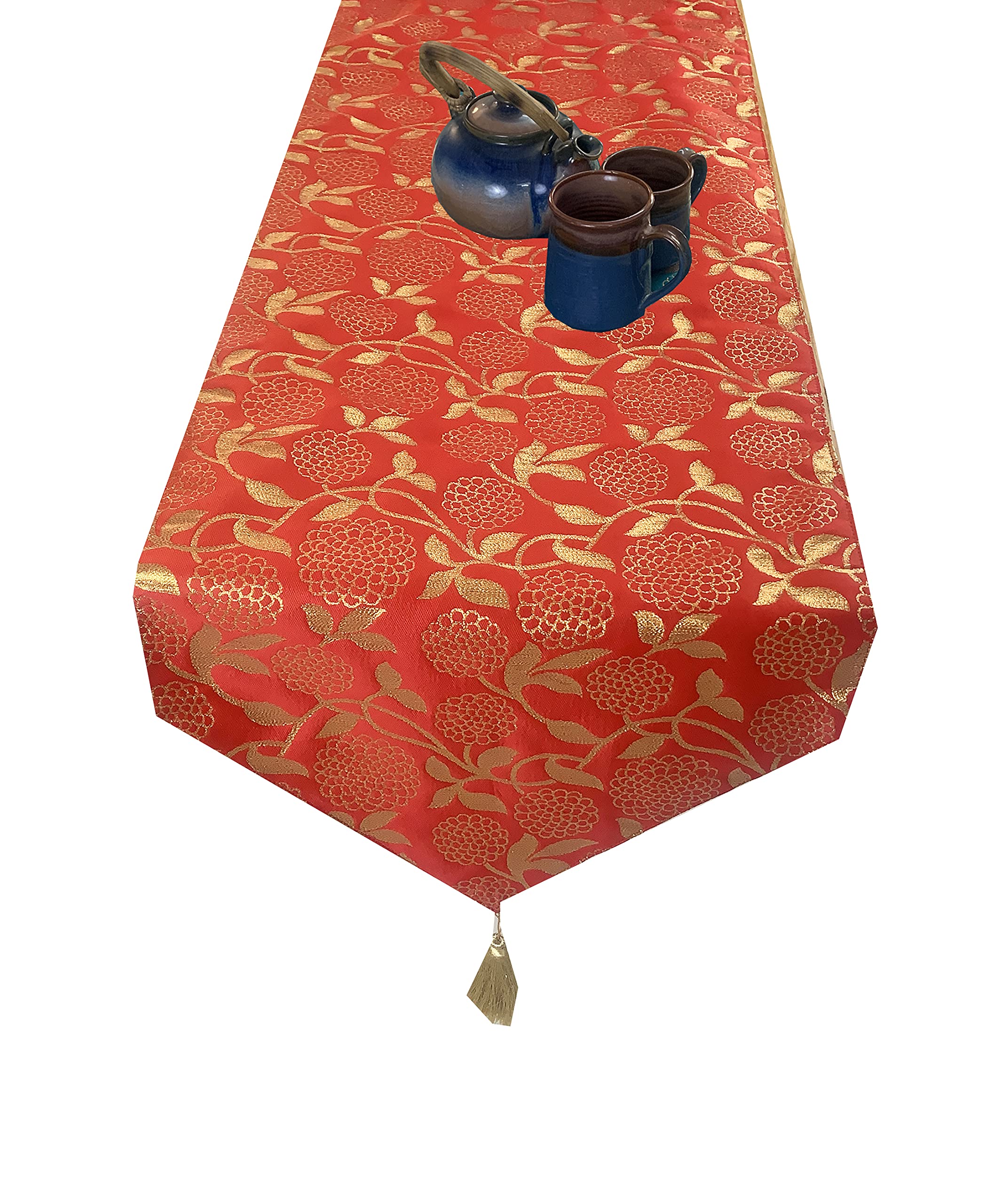 Pink Parrot Silk Table Runner - 12x70 Inch -27