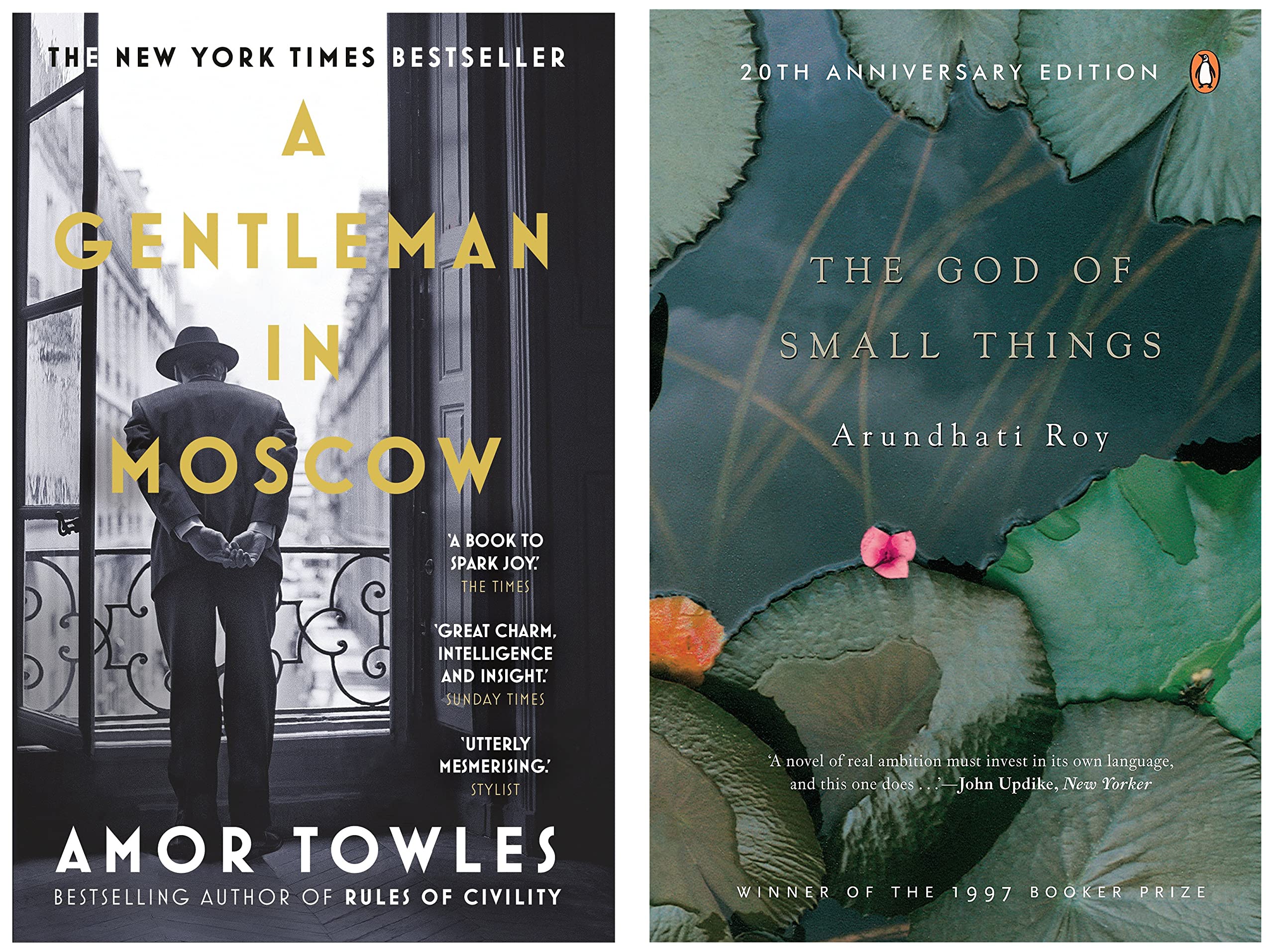 A Gentleman in Moscow & God of Small Things: Booker Prize Winner 1997- English