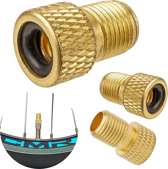 Adapter do wentylu Dunlop i Sclaverand na wentyl Schrader, 3 szt., DV + SV na wentyl AV, adapter do wentylu rowerowego, adapter do wentylu koła, adapter do wentylu błyskowego, adapter do wentylu