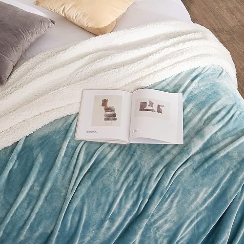 Miniatura 3 de StangH Manta Sherpa tamaño King para bebés, manta de cama cálida para invierno súper suave y mullida, manta de franela de microfibra de forro polar