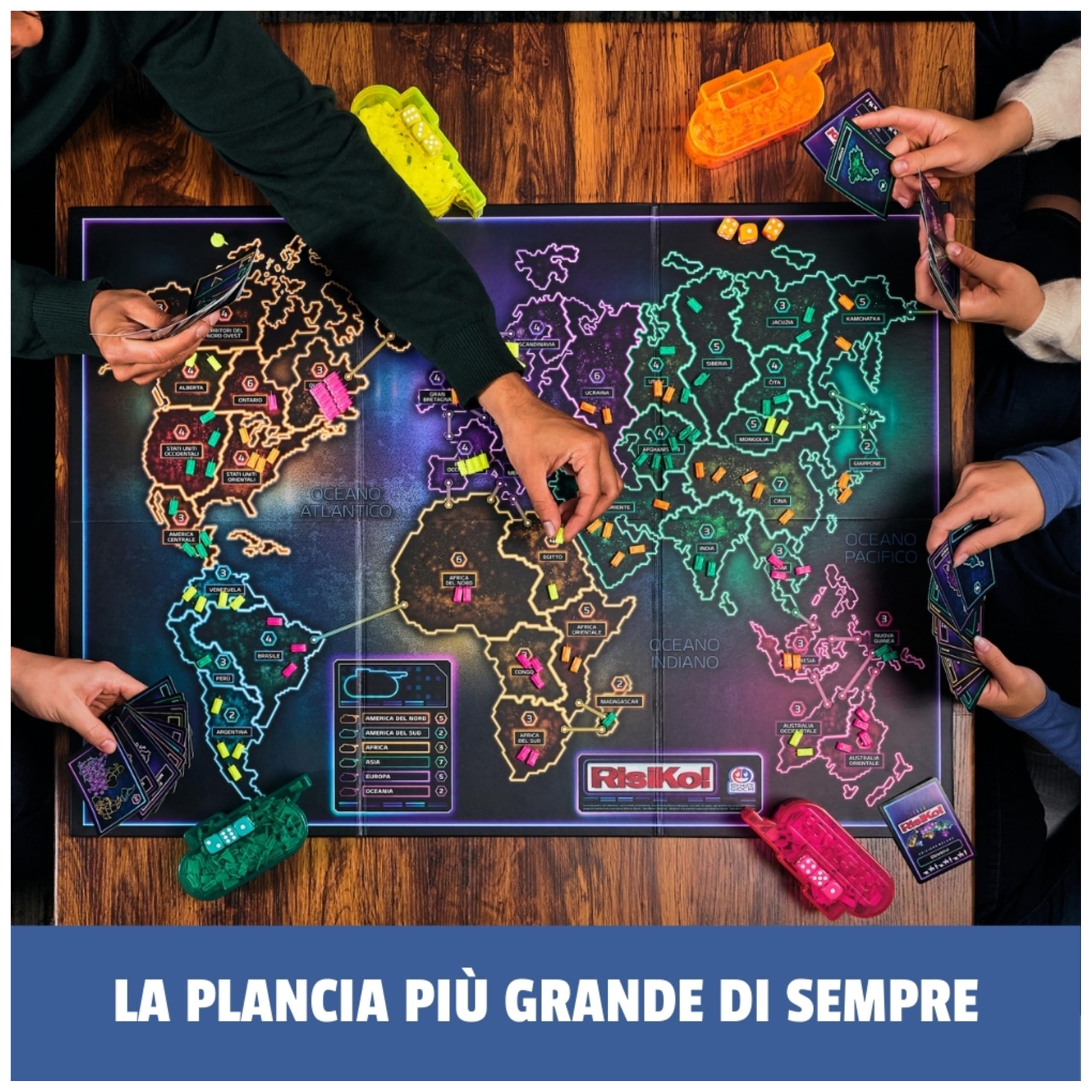 Editrice Giochi, Risiko Edizione Deluxe, Giochi in Scatola, Giochi di Società e Strategia per Famiglia e Amici, Giochi da Tavolo per Adulti e Bambini, da 3 a 5 Giocatori, 10+ Anni