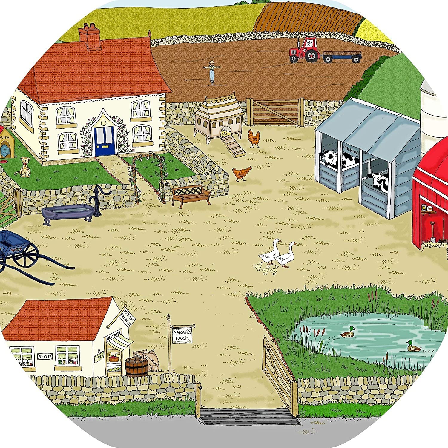 Sarah's Farm Vinyl Tuff Tray Insert - 86 x 86 cm - Ideal for Large Tuff Spot Tuff Tray - Tuff Tray NOT Included