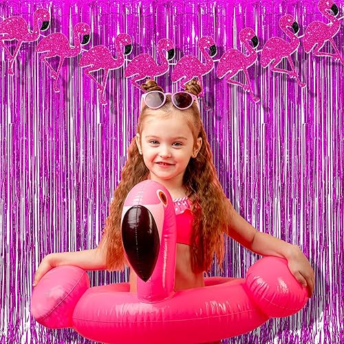 Miniatura 6 de BRAVESHINE Cortinas de fondo de fotos de oropel  2 unidades de 3.2 x 8.2 pies, cortinas de flecos de papel de aluminio negro y rojo para Halloween,