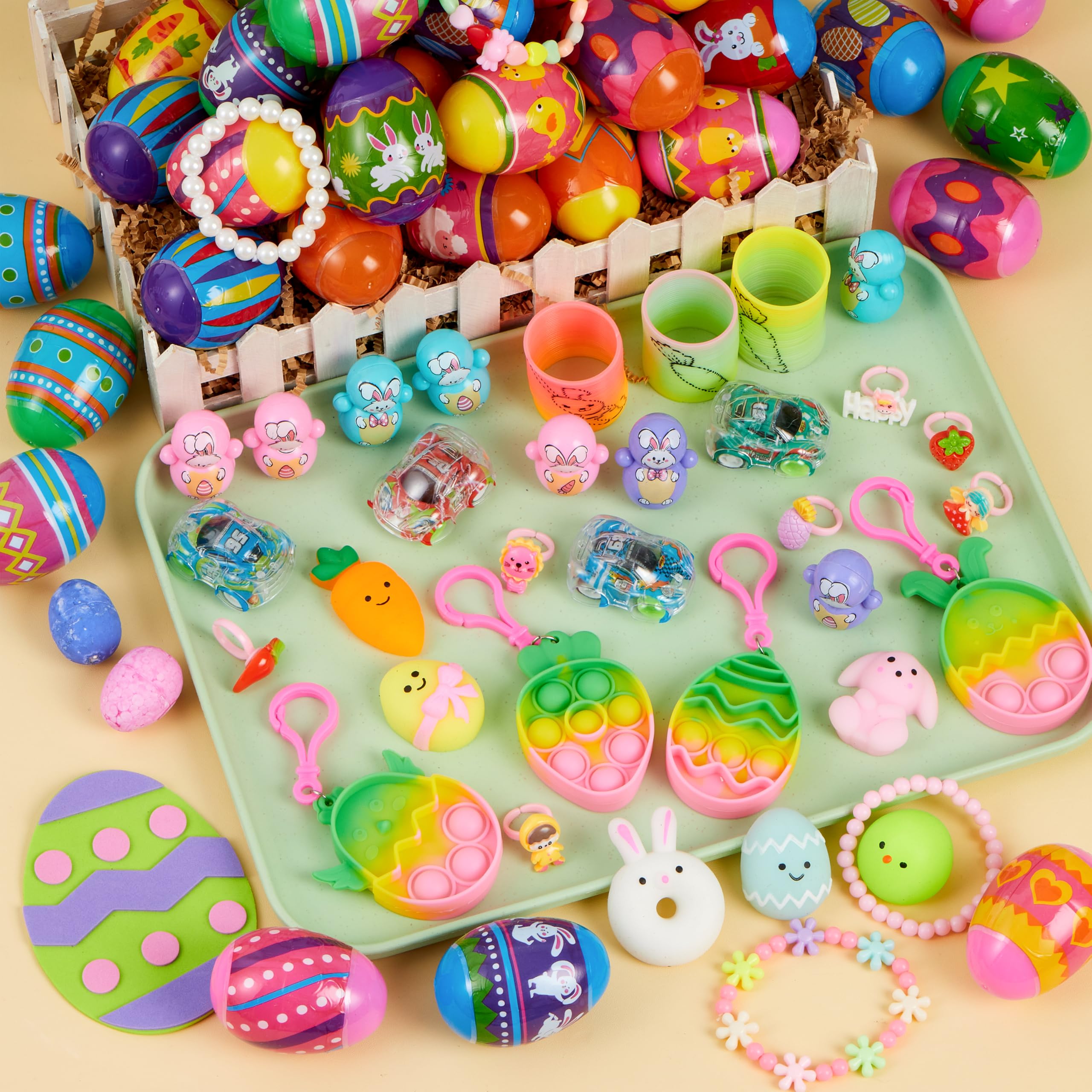 Lot De 36 Œufs De Pâques Remplis De Jouets - Chasse Aux Œufs Avec Jouets Surprise, Cadeaux Pour Invités Et Fête De Pâques