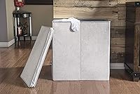 Vista 4 de Greenway GFL6000GR - Cesto plegable para ropa sucia con doble clasificador, lino gris