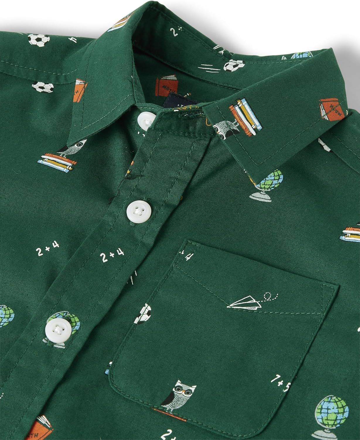 The Children's Place Baby-Boys and Toddler Boys Poplin Short Sleeve Button Down Shirt - Image 2