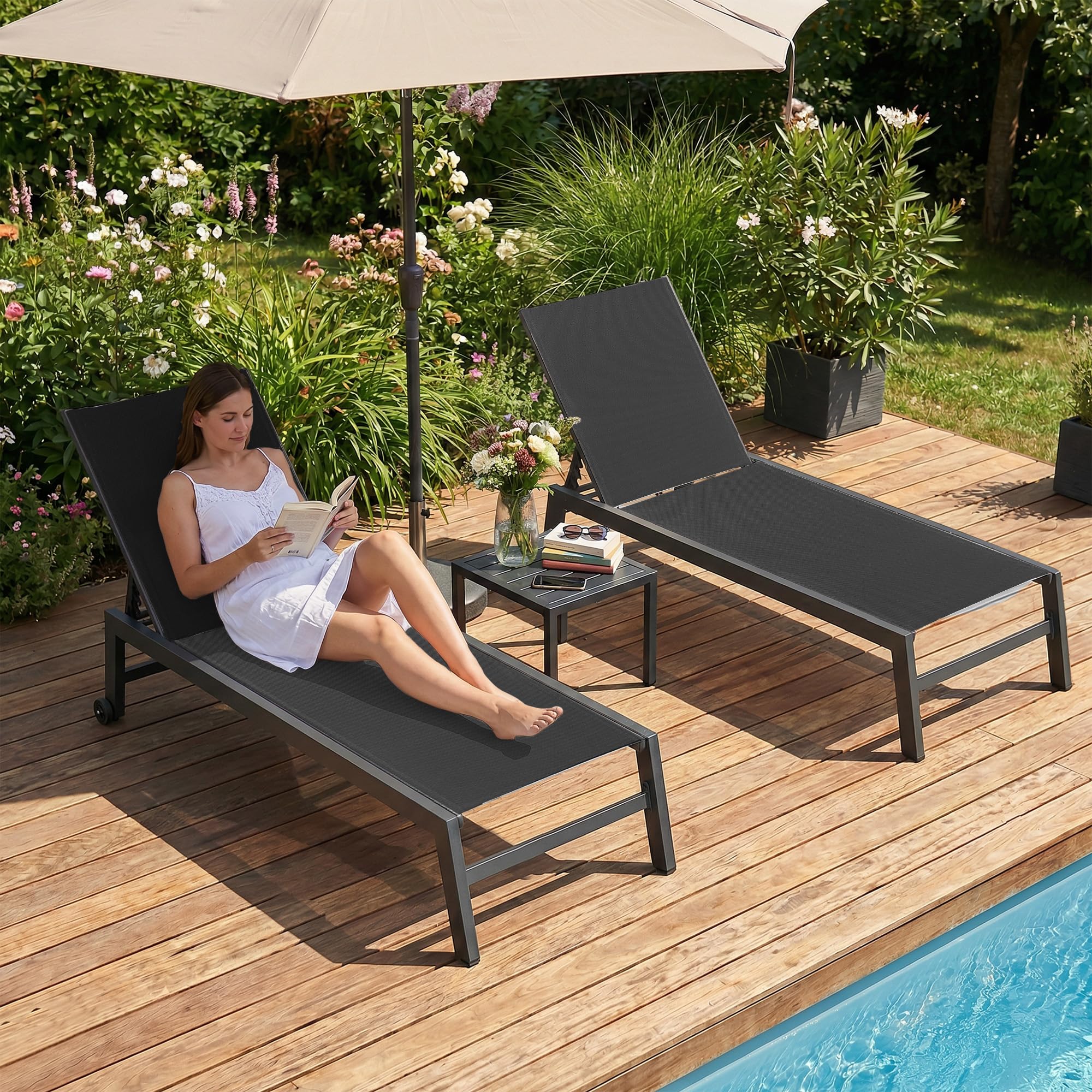 PURPLE LEAF Oversized Patio Lounge Chairs