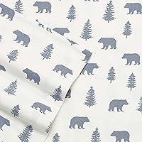 Vista 208 de Eddie Bauer - Full Sheets, Cotton Flannel Bedding Set, Brushed For Extra Softness, Cozy Home Decor (Dog Friends, Full)