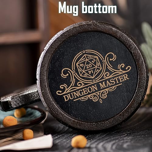 Miniatura 4 de Taza DnD. Taza gamer. Jarra de cerveza de madera. Regalo para novio. Taza de cerveza de madera Stein. D&D Tankard. Regalo friki. Regalos para