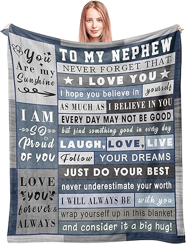 Gifts for Nephew Blanket from Aunt Uncle - Nephew Fathers Da