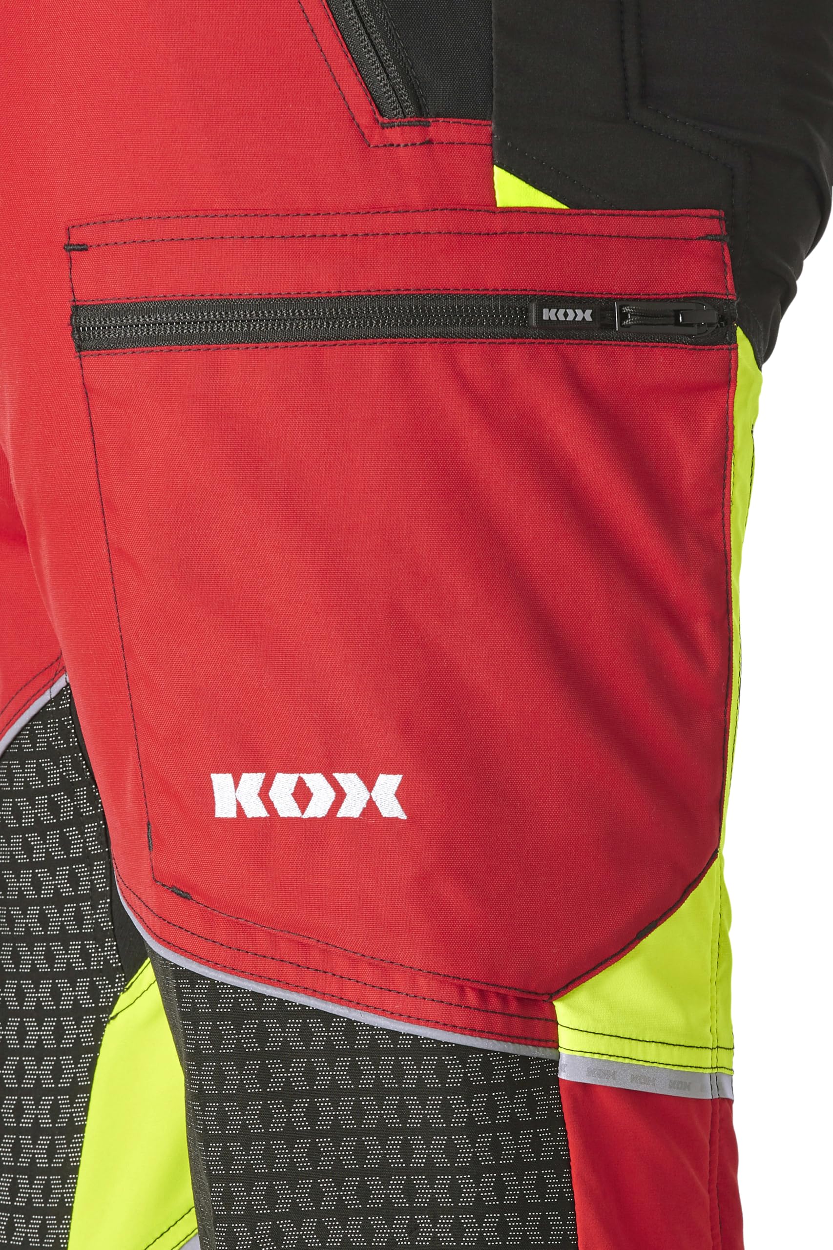 KOX Schnittschutzhose Light 2.0 Rot/Gelb | Typ A