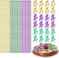 Vista 49 de YAXINRUI 30 piezas cuentas de Mardi Gras, collares de cuentas para fiesta de Mardi Gras, Navidad, San Patricio, regalos de fiesta, accesorios de 10