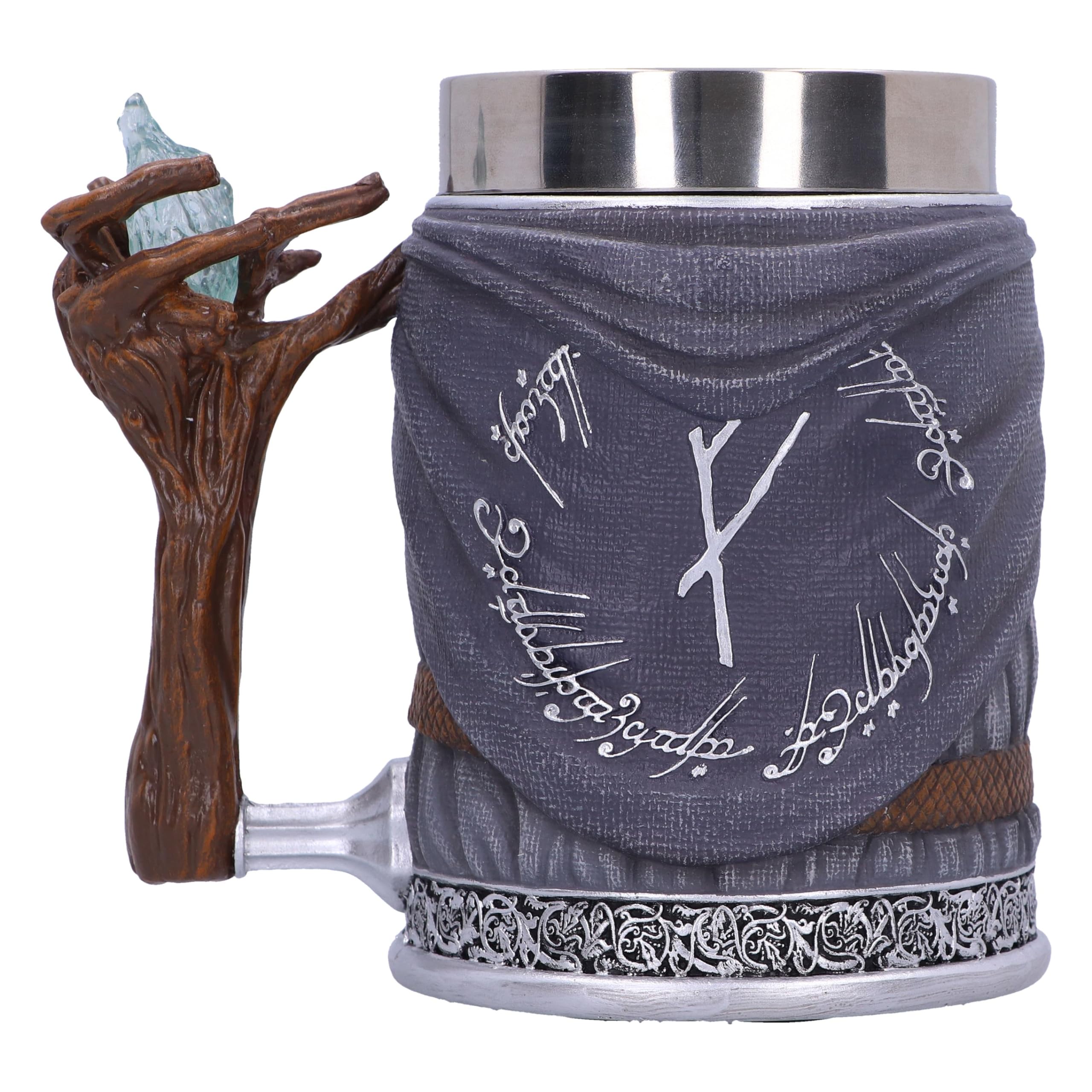 Nemesis Now Chope Gandalf Le Seigneur des Anneaux Gris 15,5 cm, Résine Grise, Produit sous licence officielle Le Seigneur des Anneaux, coulé dans la meilleure résine, habilement peinte à la main