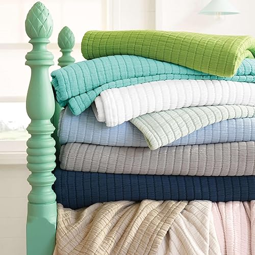 Miniatura 3 de Boyfriend Sky - Colcha de Matelasse, tamaño individual, color azul cieloazul