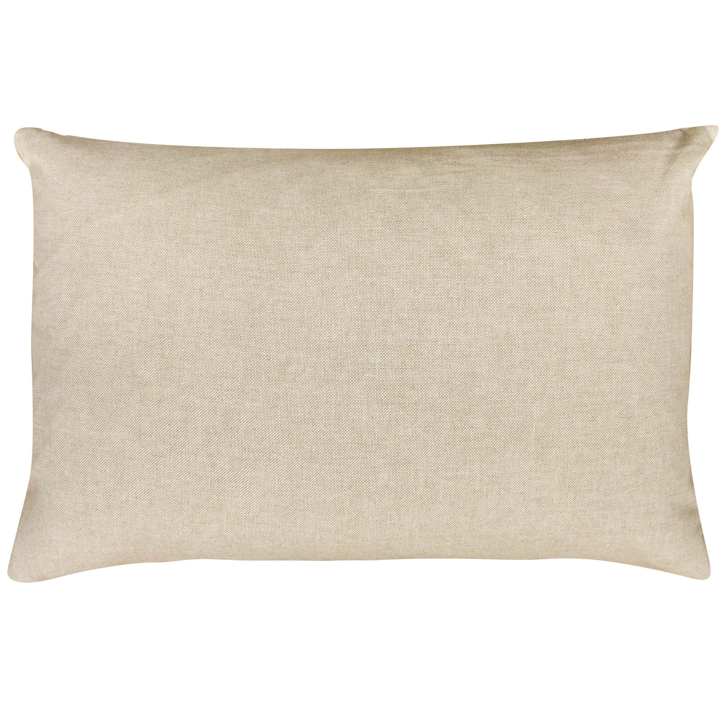 Linen Loft Beige Stella Linen Look Boudoir Cushion Cover. Contemporary Natural Linen Home Accessory. 17X12" Rectangle Cushion Cover Only