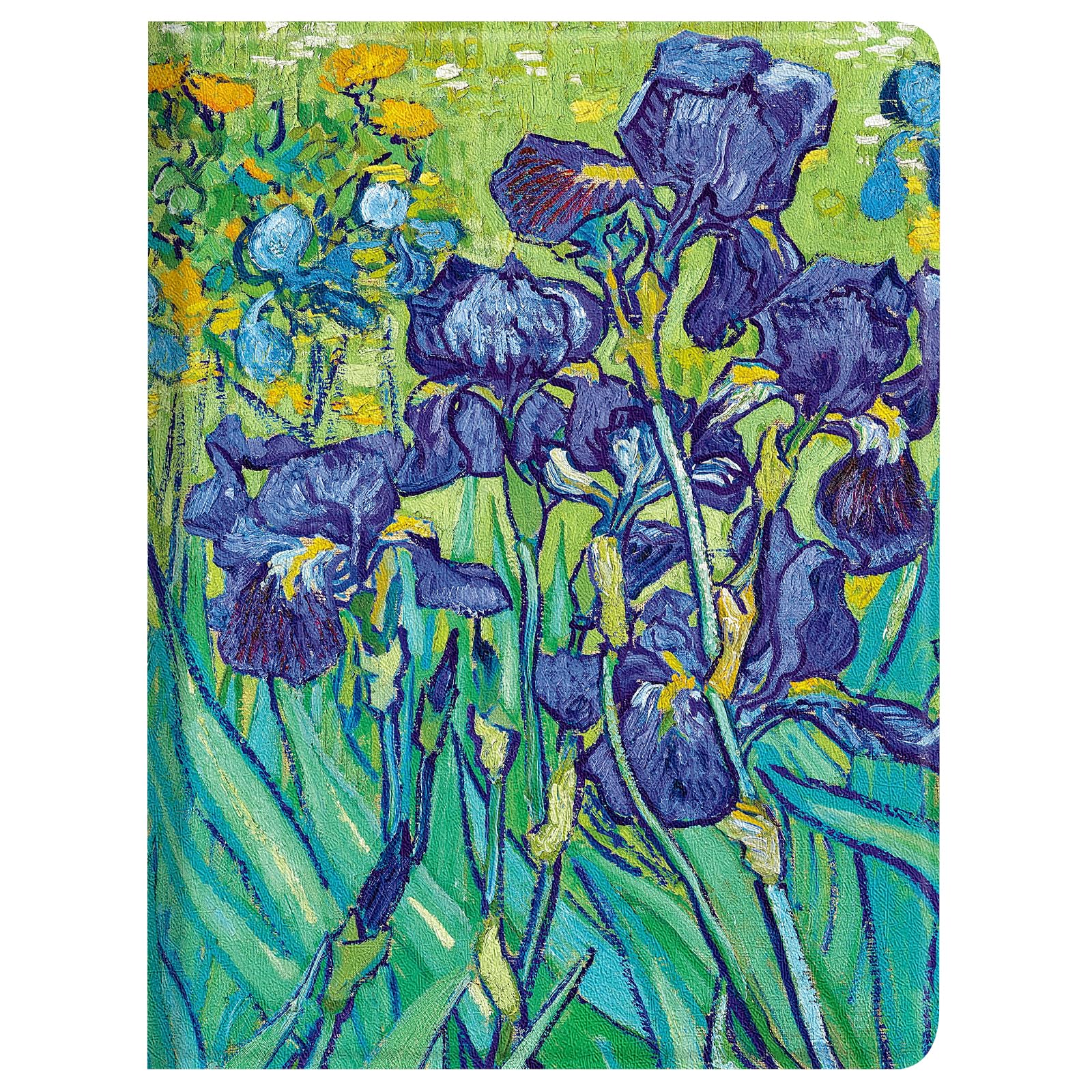 Berkin Arts for iPad 7/8/9th Generation Case/iPad Air 3rd Generation Case (10.5 Inch) Premium Leather Cover Vibrant Irises Floral Design Shockproof