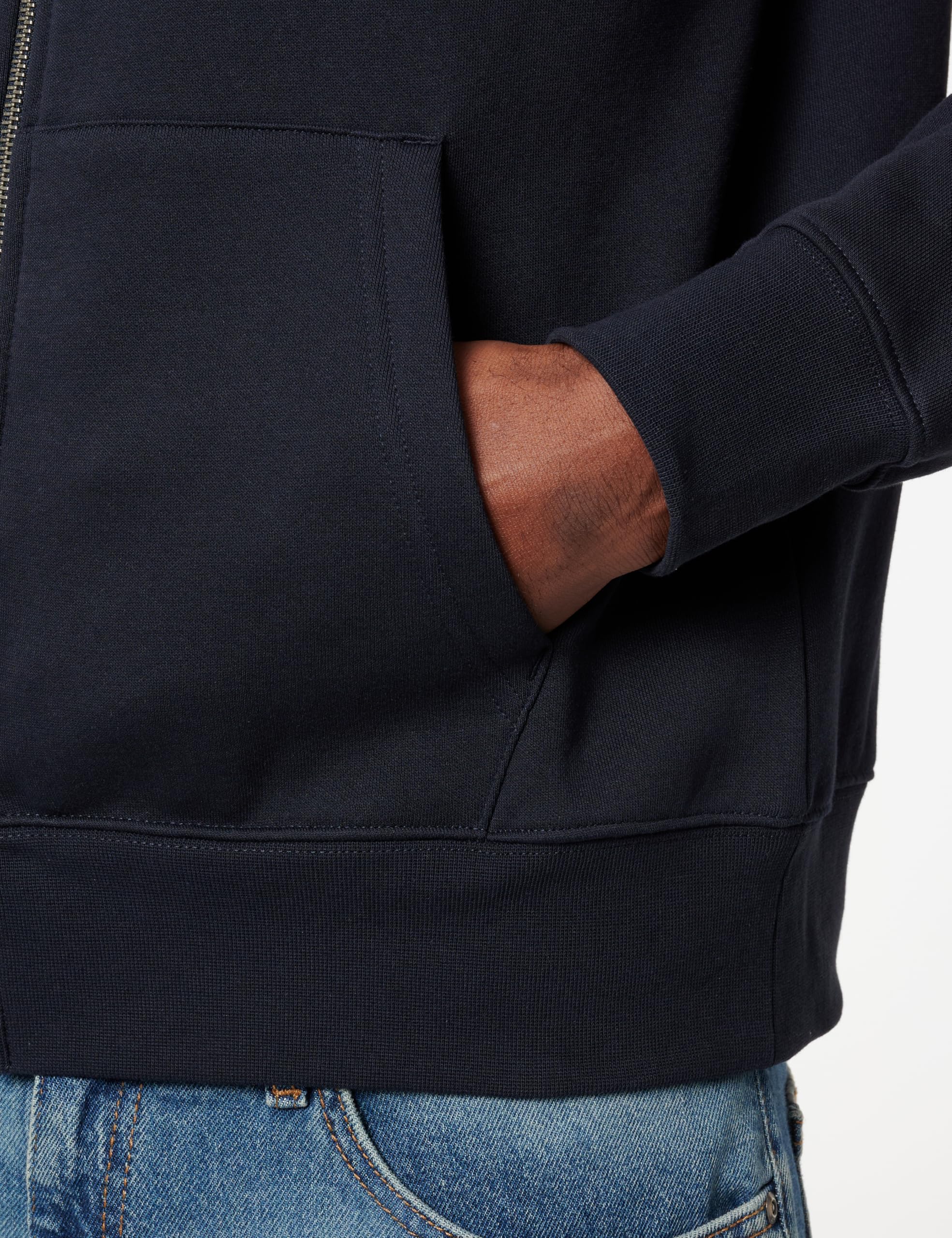 Tommy Hilfiger Herren Sweatshirt mit Reißverschluss Flag Embro Stehkragen