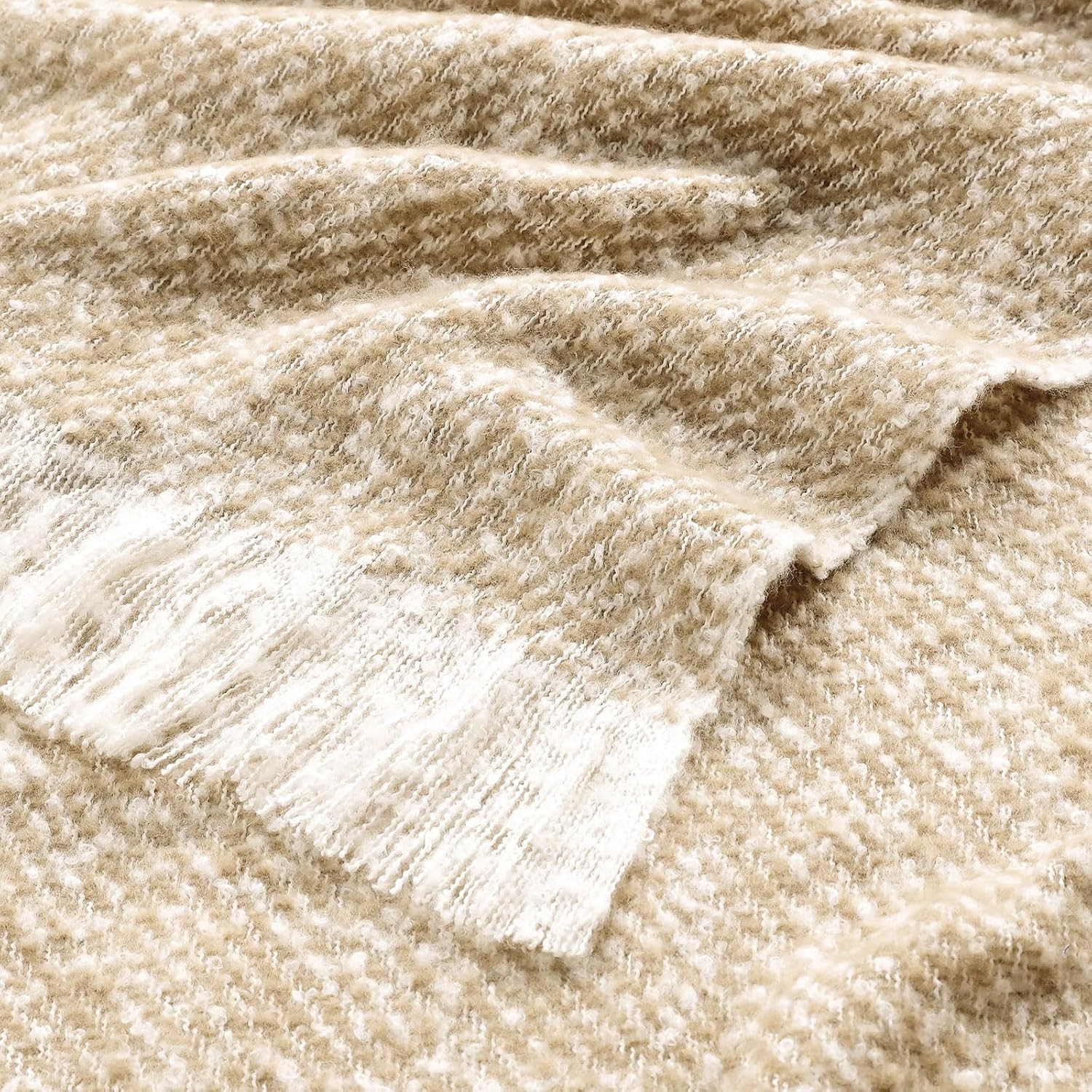 BOURINA Throw Blanket Soft Lightweight Cozy Throw for Bed Couch Decorative Blanket, Yellow 50" x 60"