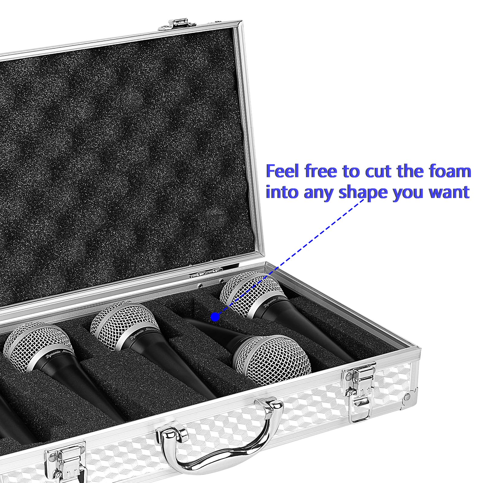 Musiin Audio Equipment Microphone Portable Case, with a Sturdy Aluminum Alloy Structure - Image 2
