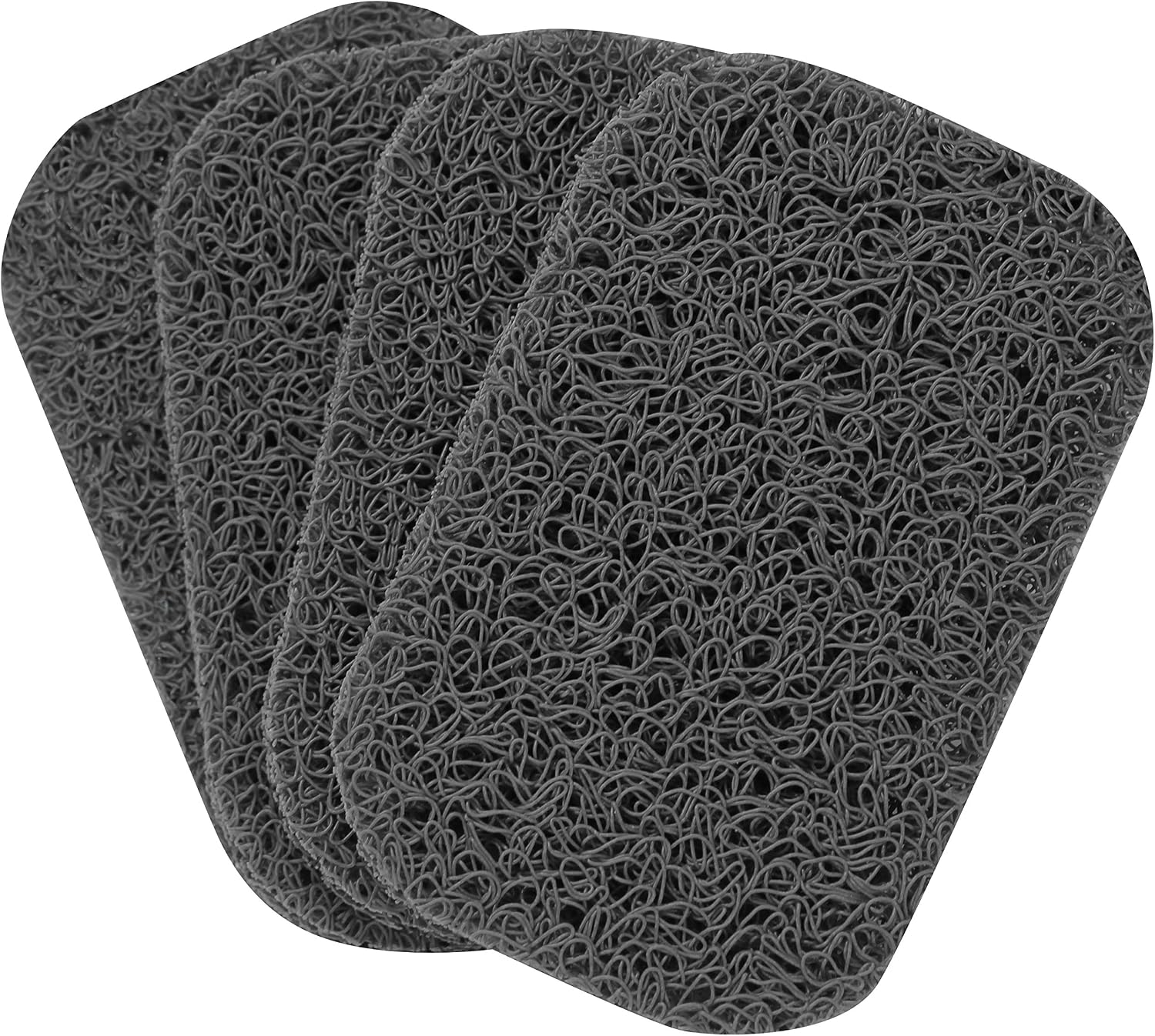 S&T INC. BPA Free Soap Saver for Kitchen and Bathroom, 4 Pack, Dark Grey