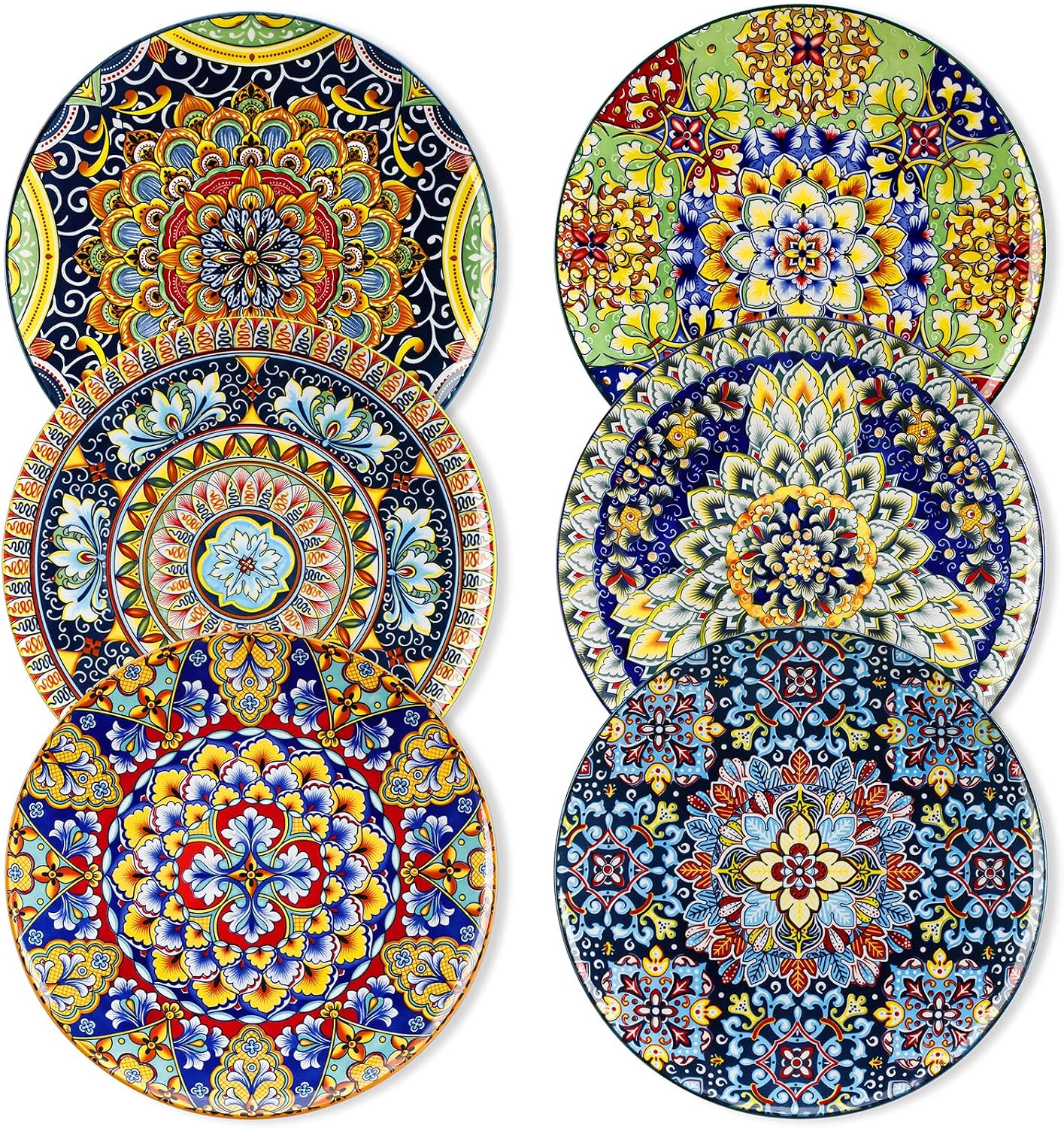 vancasso Ceramic Dinner Plates Set of 6, 10.5 Inch, Microwave Safe