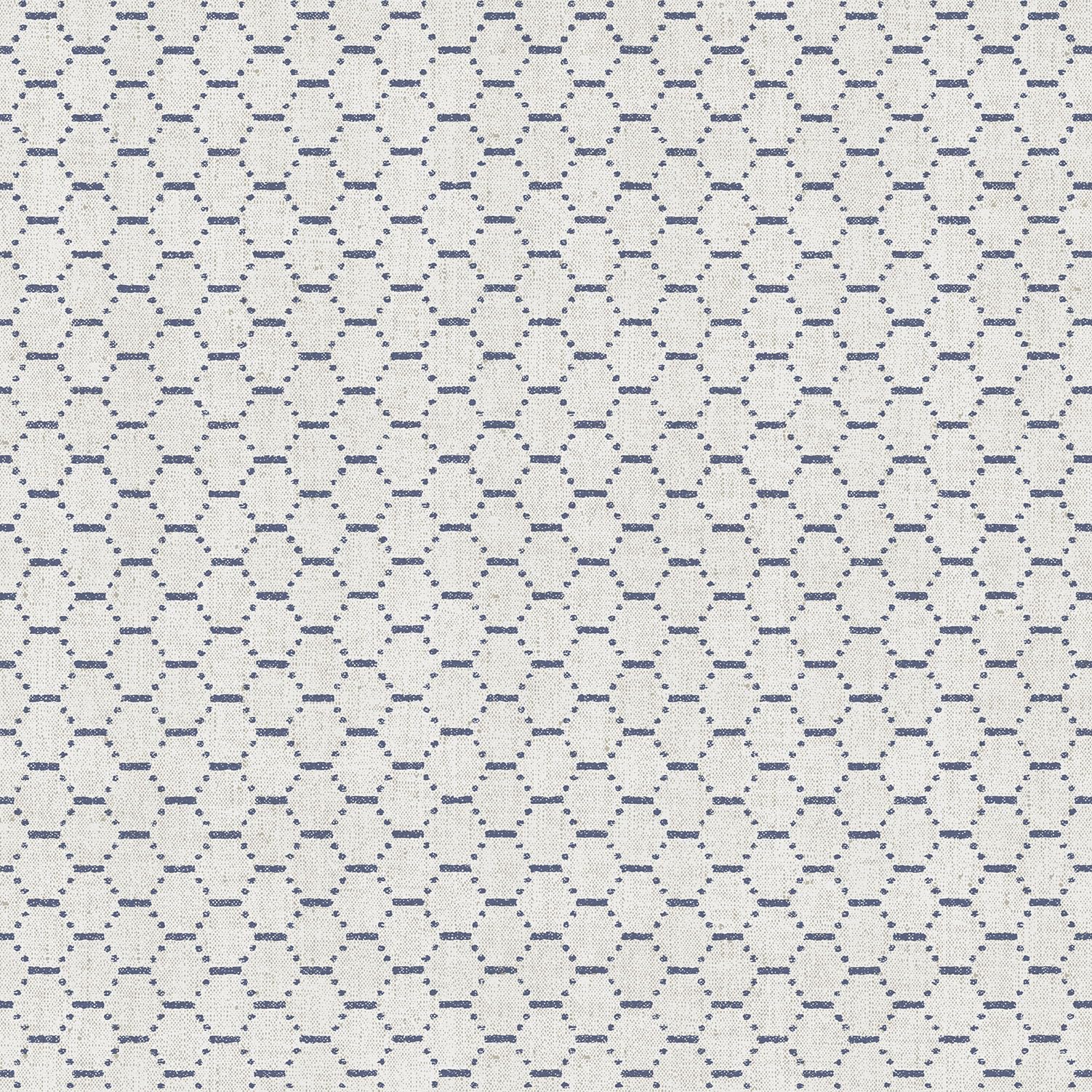 Papier peint nid d'abeille bleu marine tapisserie murale geometrique Bazaar G78295