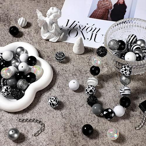 Vista 70 de Sasylvia 100 cuentas de diamantes de imitación de 0.78 pulgadas (0.787 in), bolas de discoteca brillantes, de plástico, gruesas, sueltas, redondas