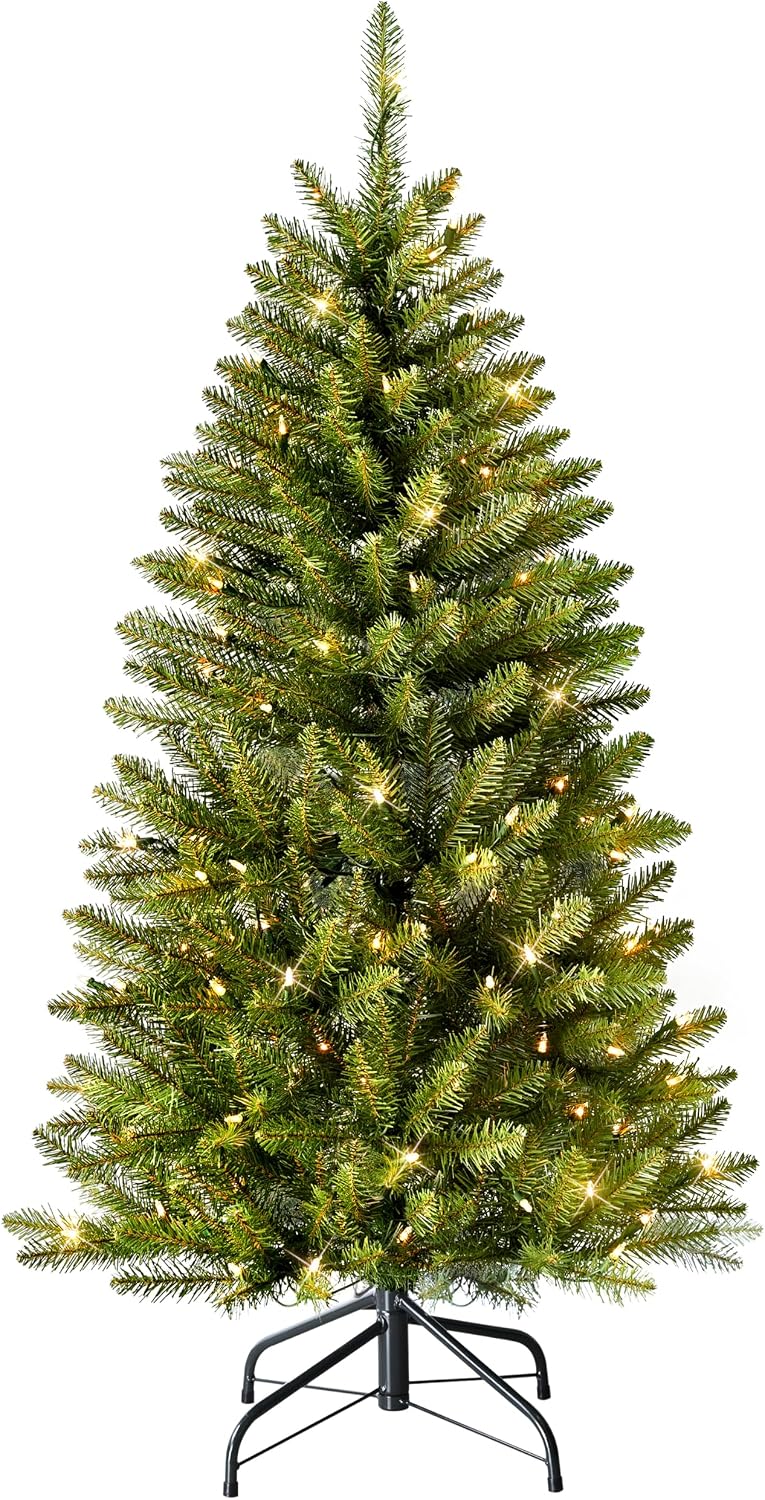 Puleo International 4.5ft Pre-Lit Fraser Fir Pencil Christmas Tree